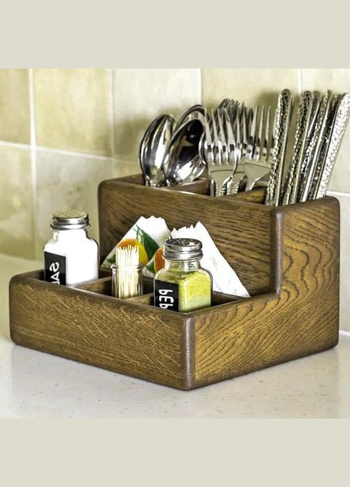 Подставка для столовых приборов из дерева Исолета мускат (ПСП-007007) No Brand (327423121)