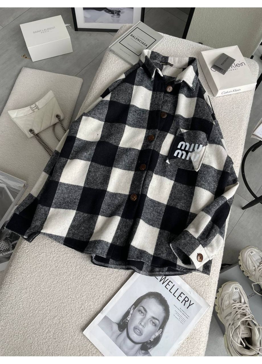 Стильна жіноча сорочка-оверсайз у клітинку Україна (361071214)