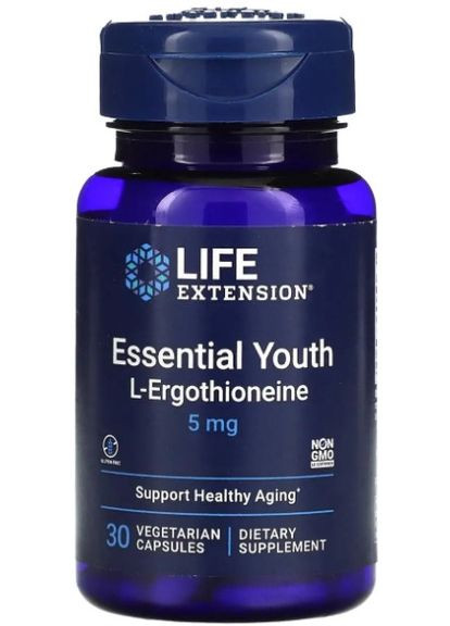 L-эрготионеин Essential Youth L-Ergothioneine 5 мг 30 капс Life Extension (357340367)
