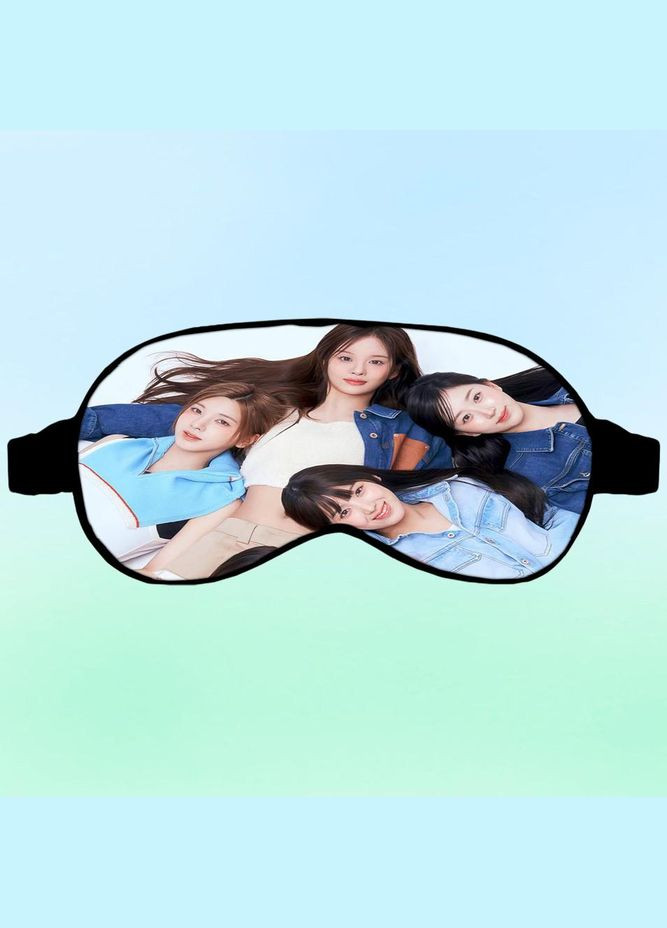 Маска для сну k pop NMIXX #001 чорна No Brand (315042843)