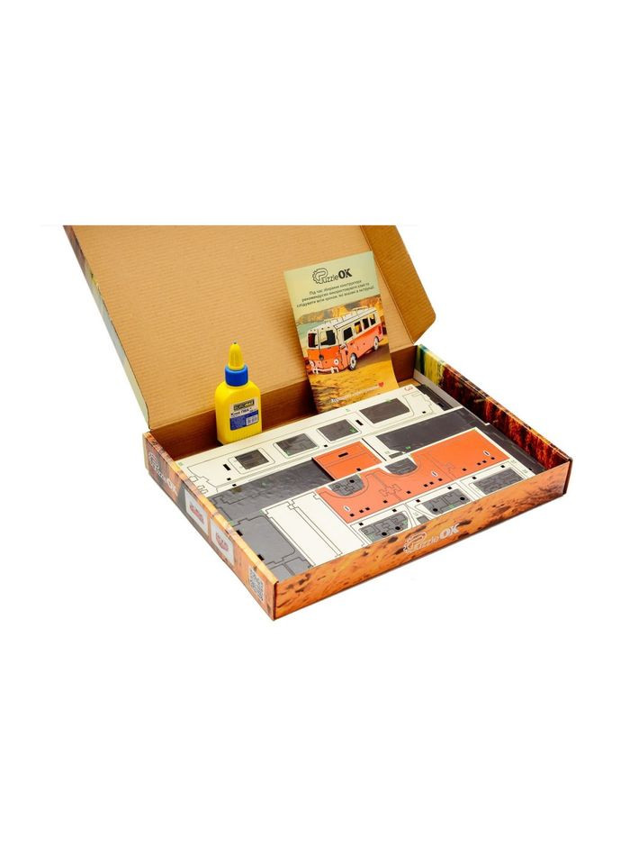 Деревянный 3D конструктор "Микроавтобус" Puz-00926, 156 деталей PuzzleOK (367964092)