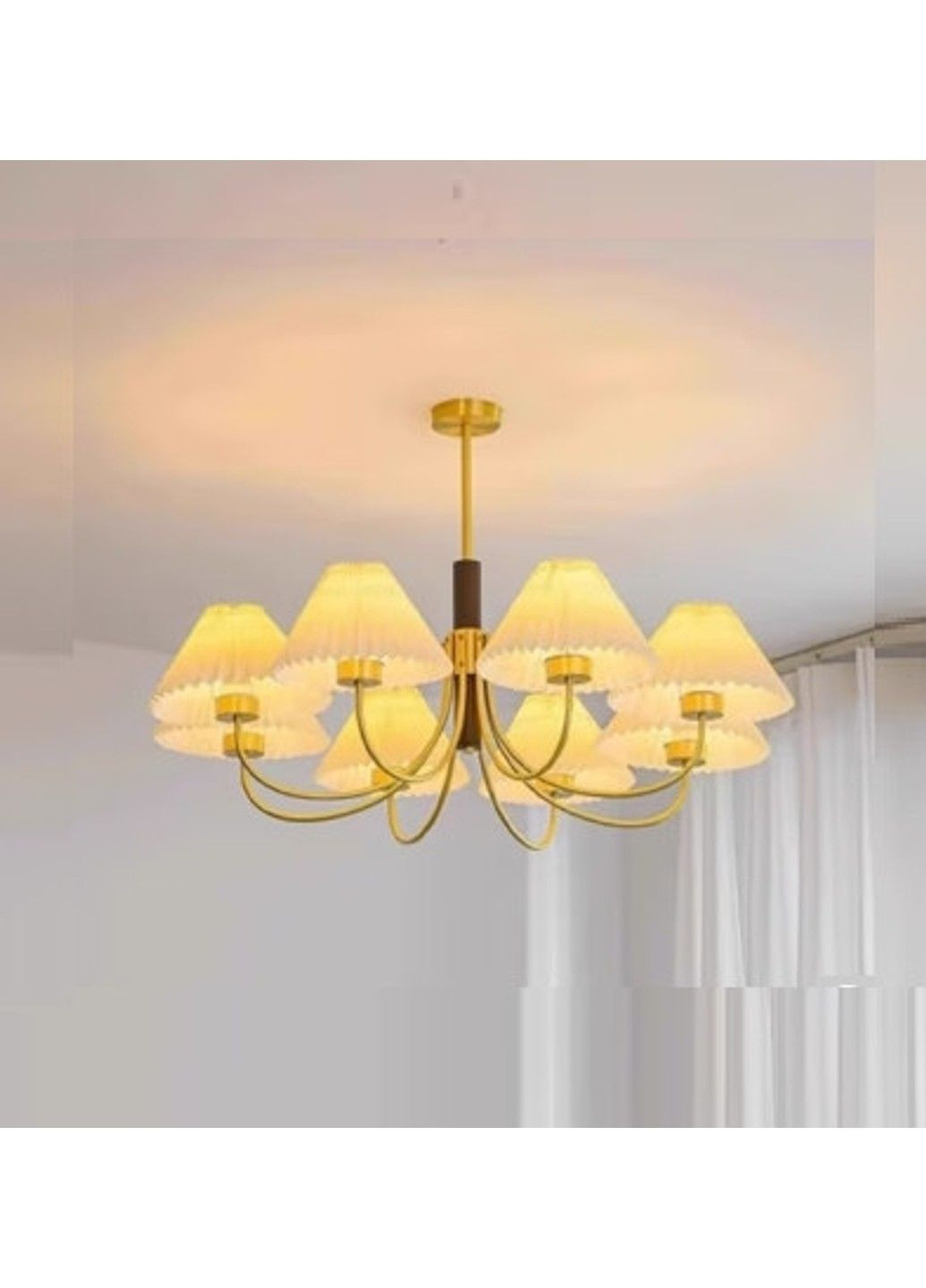 Світлодіодна люстра Дзвін 6006 (Золота) на 8 плафонів No Brand (331640393)