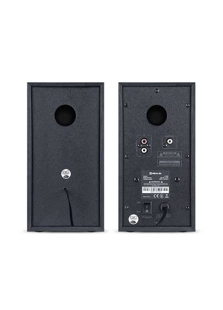 Акустическая система S-250 Black, мощность 20 Вт, формат 2.0, вес 3 кг, габариты 233 х 194 х 120 мм Real-El (342400432)