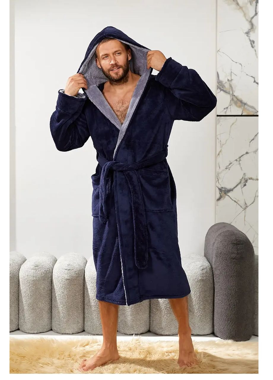 Халат махровий чоловічий довгий, теплий No Brand халат (305848498)