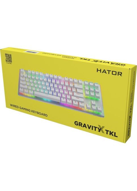 Клавиатура (HTK551UA) Hator Gravity X TKL Orange USB White (316223232)