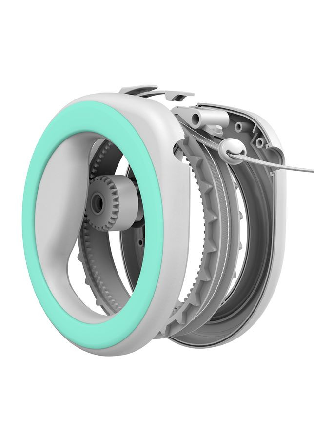 Повідець-рулетка для собак R-leash, кругла,, до 40 кг, 2,9 м, світловідбиваюча стрічка салатовий WAUDOG (323487149)