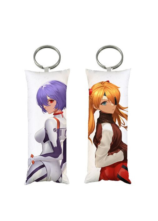 Брелок міні-дакімакура аніме Аска Рей Євангеліон двосторонній 4*10 см (br0132) No Brand (327007210)