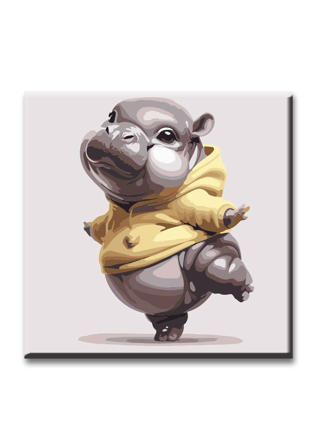 Картина за номерами 30*30 см Бегемотик танцівник ArtStory (342116678)