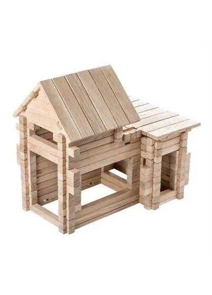 Конструктор деревянный для детей Гараж 2в1 79 деталей (900262) Igroteco (342337413)