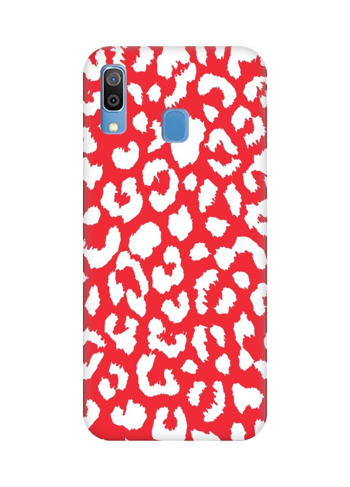 Матовий червоний чохол на Samsung Galaxy A30 (2019) / A20 (2019):: Леопардовий принт Білий (принт 375) Creative (355410014)