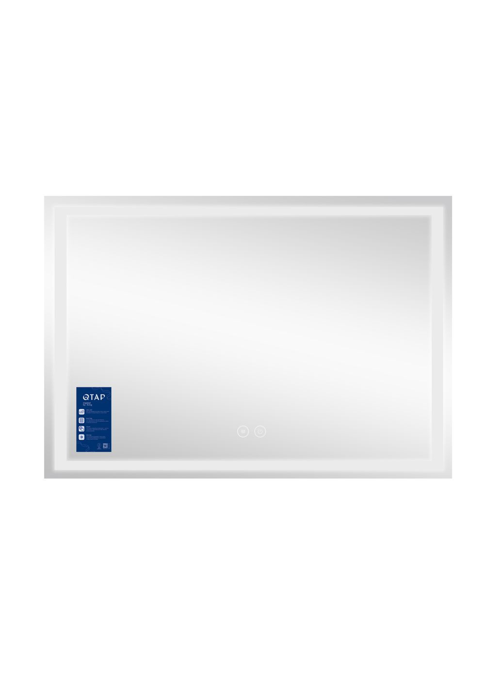 Зеркало Mideya (DC-F613) 1200х800 с LED-подсветкой Touch, с антизапотеванием, димером, рег. яркости QT2078F613W Qtap MI1 (336965336)