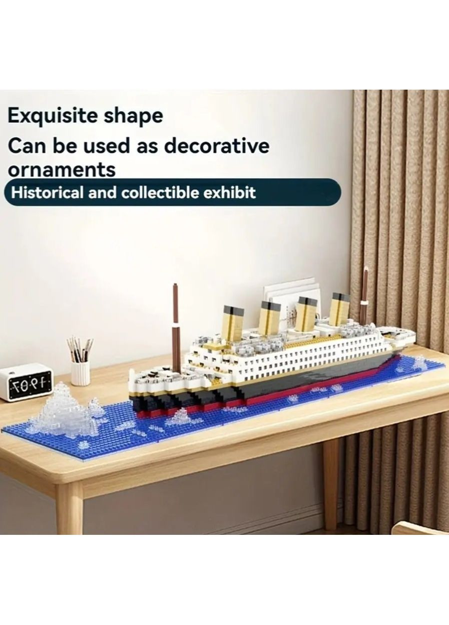 3D конструктор «Титанік» для дітей і дорослих, 1860 деталей, пластиковий, розвиваючий, довжина 32 см, унісекс, від 7 років No Brand (364191371)