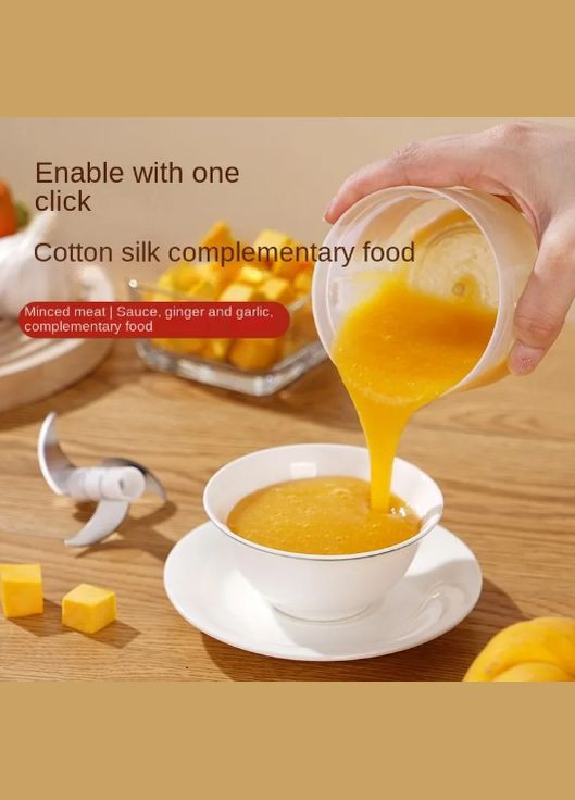 Електричний блендер подрібнювач їжі міні бездротовий електричний подрібнювач овочів Ecko Function (296107875)