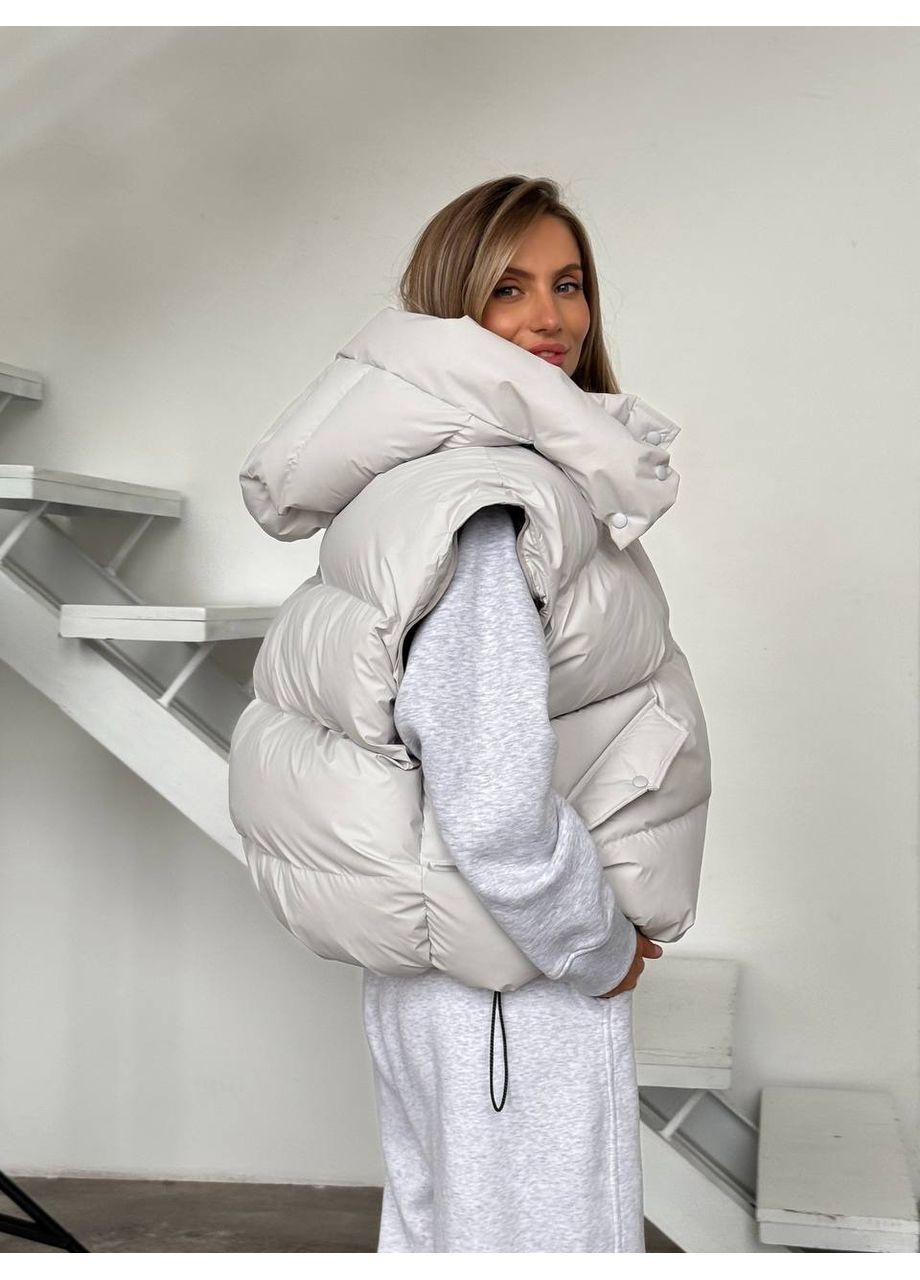 Світло-сірий зимній Пуховик milirud