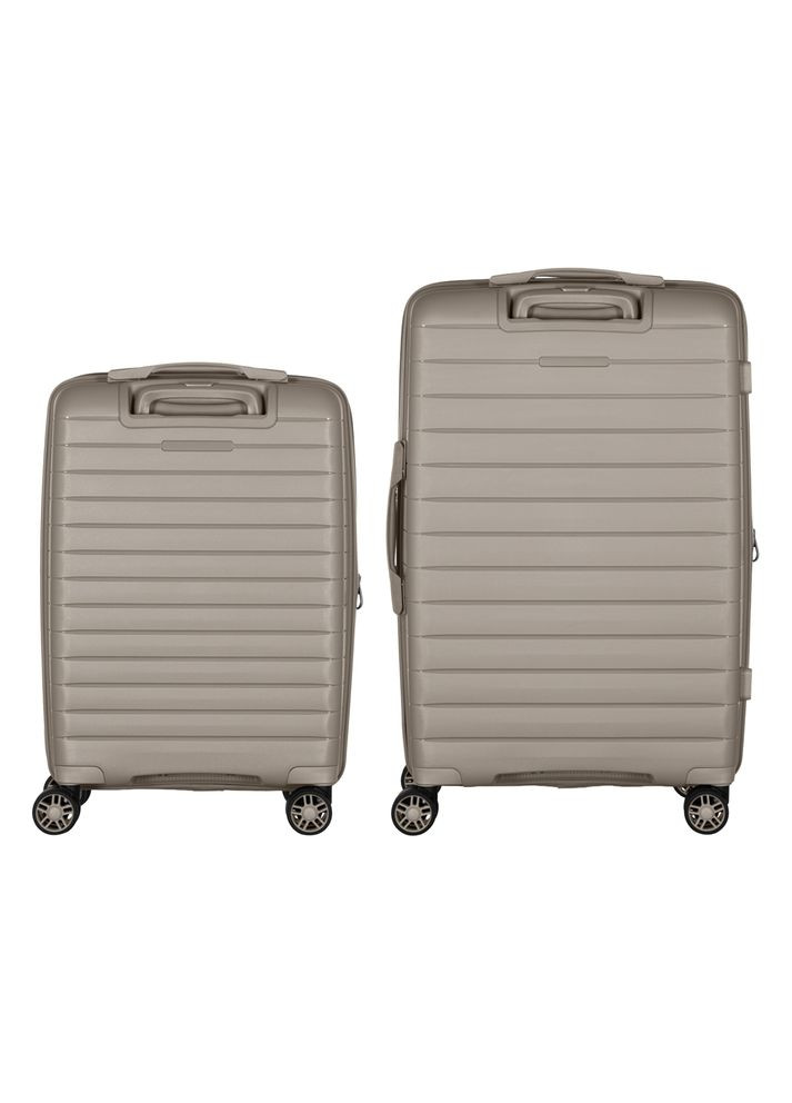 Набір валіз, Aero, поліпропілен, (M+S), TSA, 4 колеса, EXP, сіро-коричневий 2E (364873914)