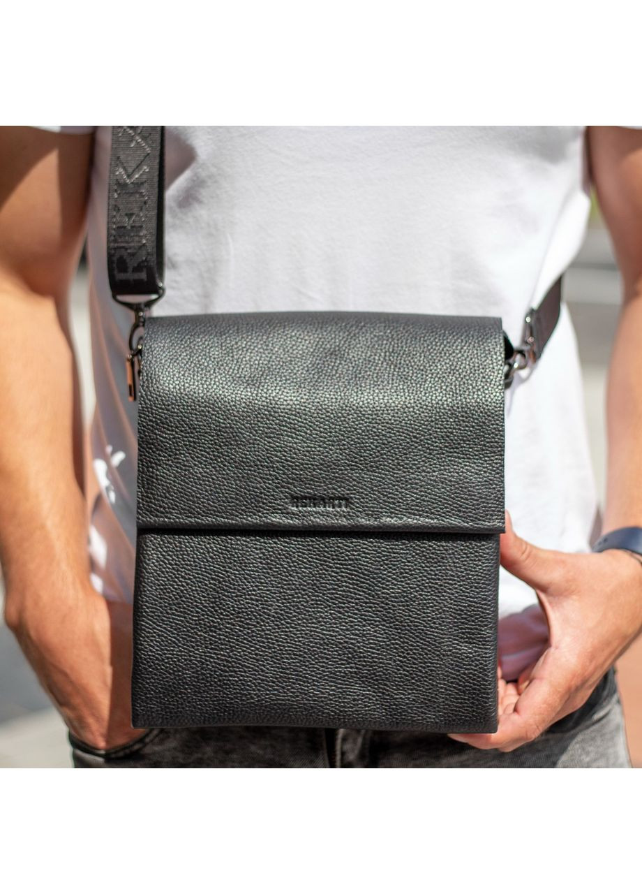 Чоловіча шкіряна сумка-месенджер через плече TD-18621 чорний Bexhill (336552121)