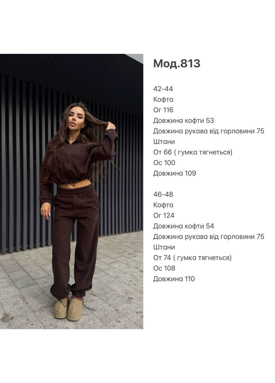 Костюм теплий двосторонній фліс,штани на затяжках та кофта на блискавці Україна (365761272)