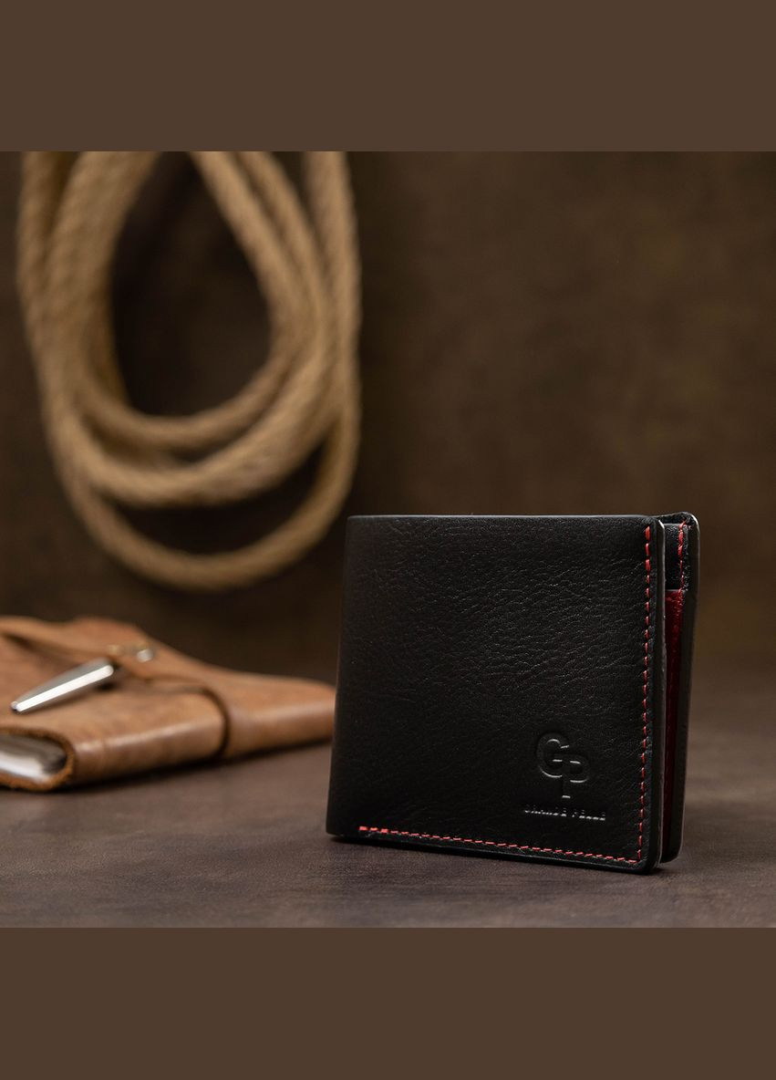 Женское кожаное портмоне с монетницей и магнитом черное (sku_11551) No Brand (328218983)