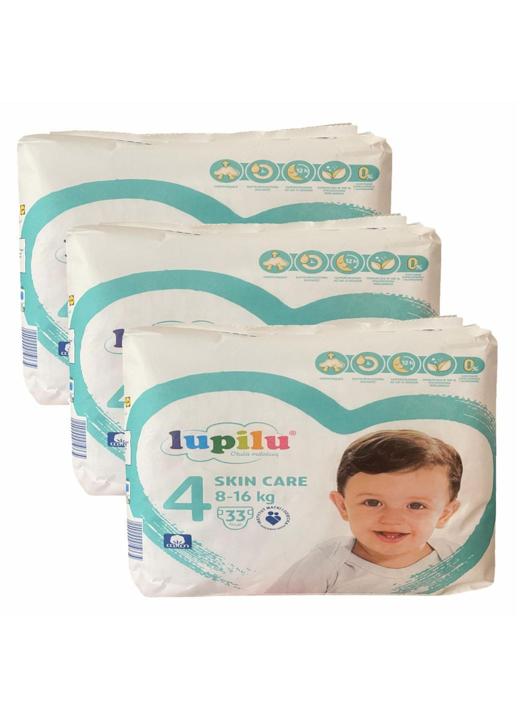 Подгузники Skin Care 4 Maxi 8-16 кг 99 шт Lupilu (369144162)