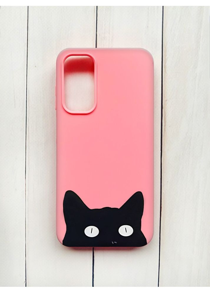 Матовий рожевий чохол на Samsung Galaxy A15 (A155) / M15 Котик (принт 119) Creative (360678648)