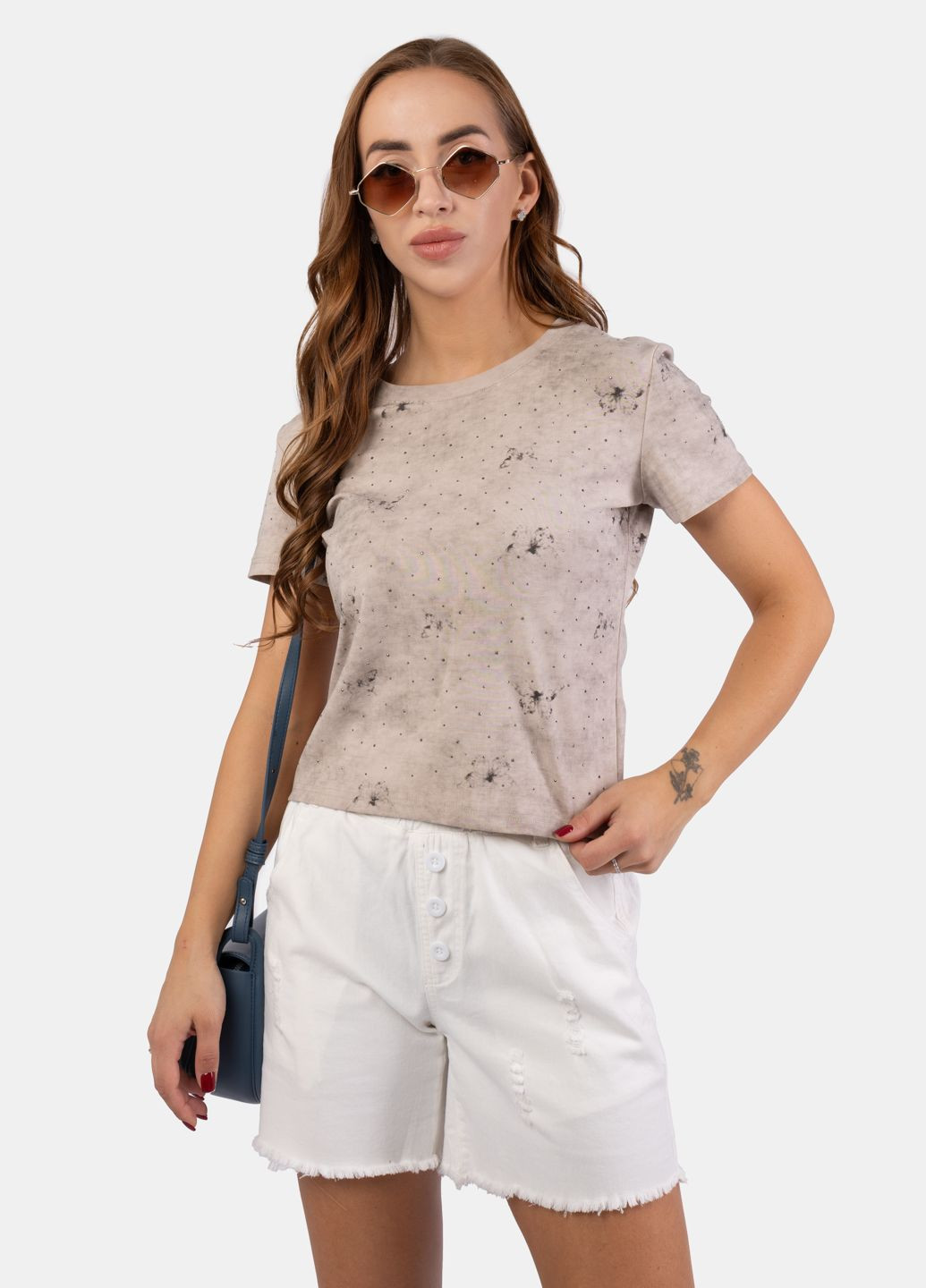 Футболка жіноча ND53 бежева 345975 Power - (331861940)