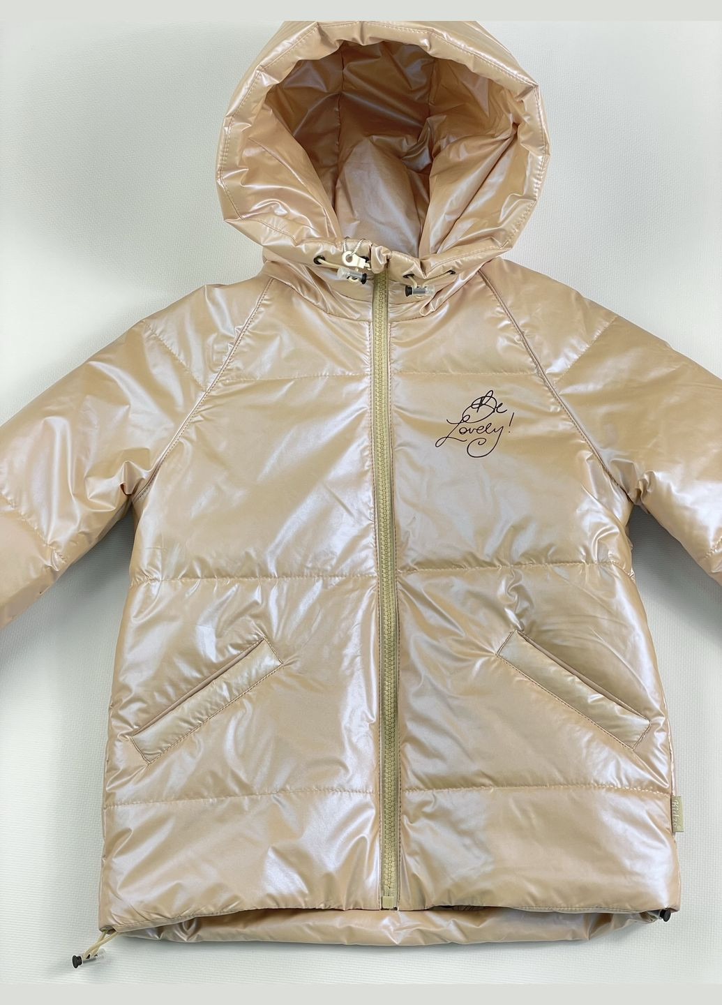 Бежева демісезонна демісезонна куртка для дівчинки KIDZO