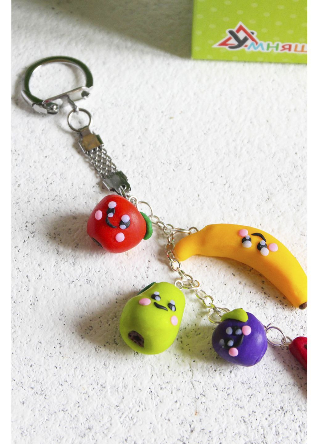 Набор для творчества "Лепка из полимерной глины "Брелок Фрукты" цвет разноцветный ЦБ-00287101 УМНЯШКА (364823142)