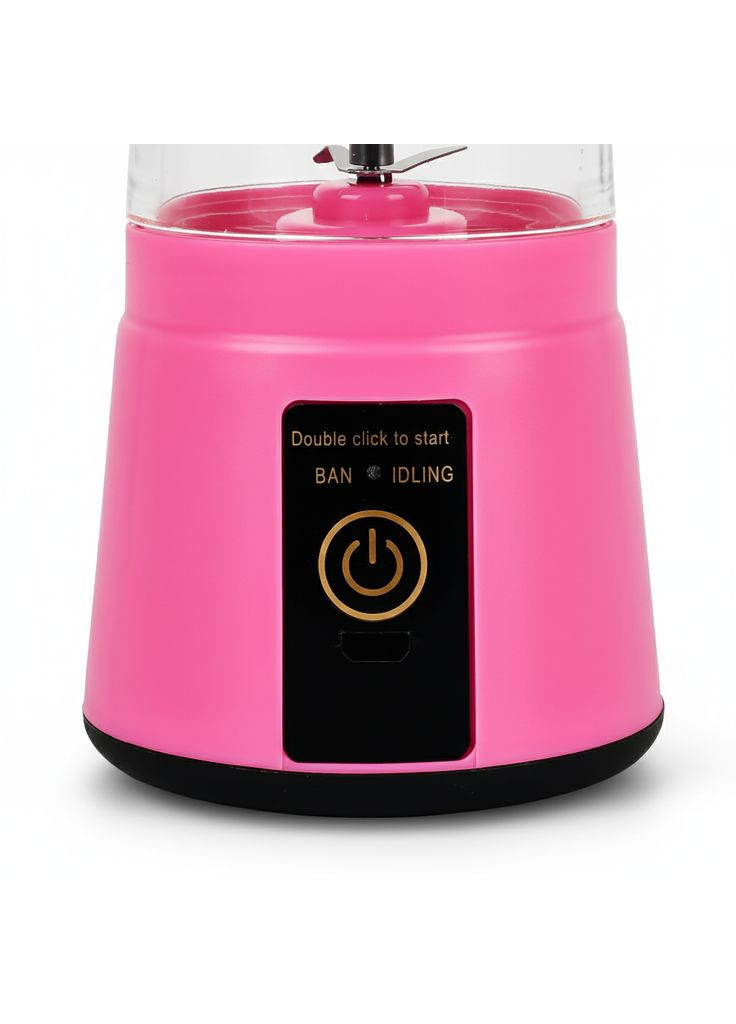 Портативный бутылка-блендер USB Rechargeable 380 мл для смузи, коктейлей, путешествий Розовый Stenson (363320686)