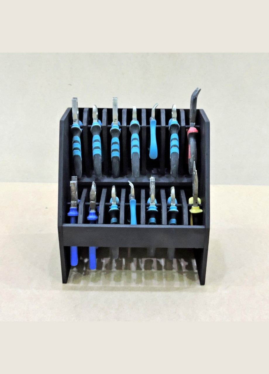 Органайзер для ручного інструменту з дерева Памуа венге (ОРС-000312) No Brand (328911077)