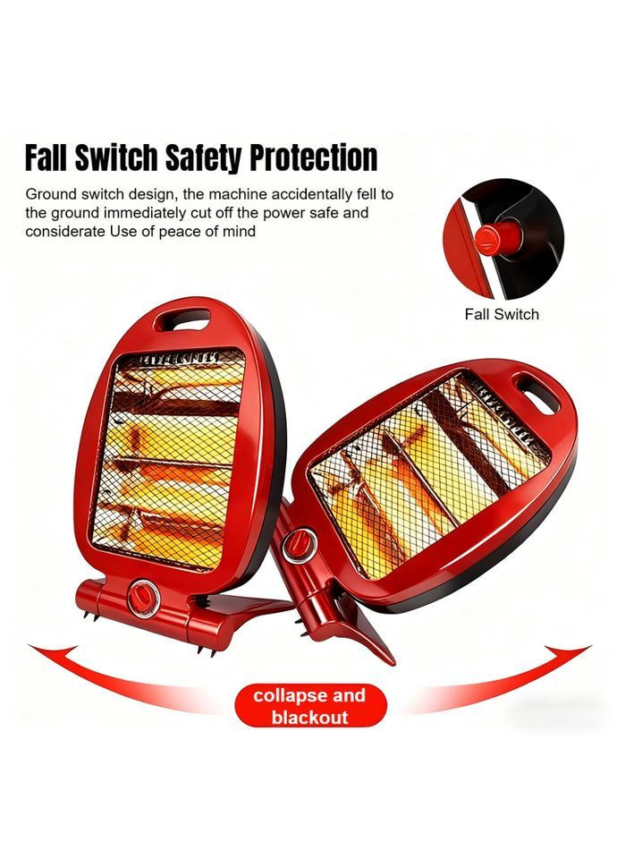 Електричний підлоговий обігрівач GR90D кварцовий 2 режими Червоний VTech (369623421)