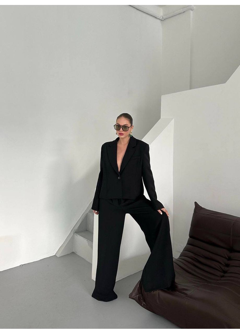 Женский костюм с жакетом oversize и широкими брюками. Україна (352193436)