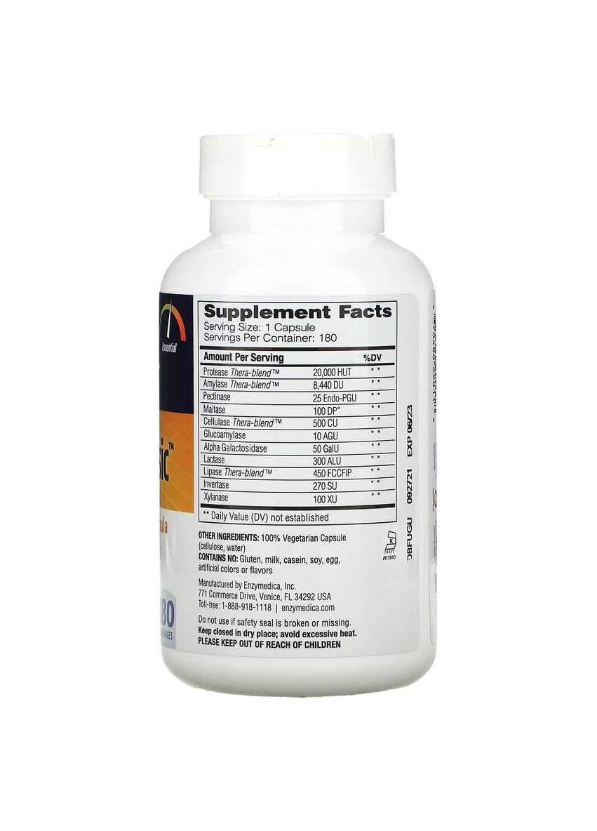 Пищеварительные Ферменты (Формула Энзимов), Digest Basic,, 180 капсул Enzymedica (325401158)