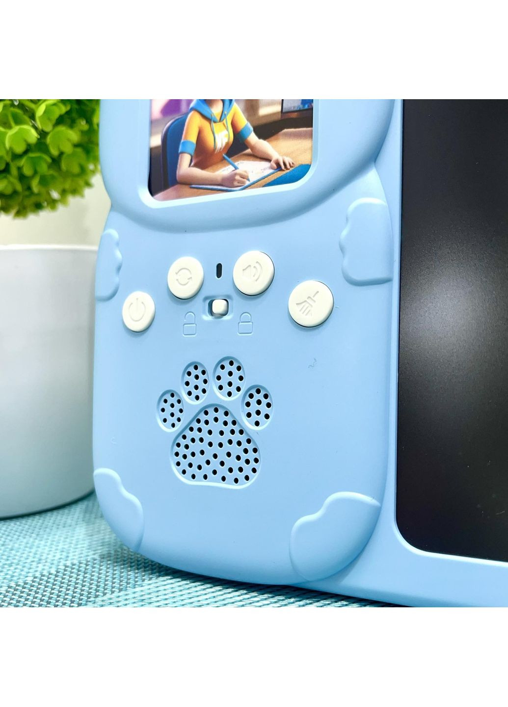 Картридер Всезнайко кольорова LCD - дошка стілус 122 картки 18 тем казки пісні цікаві факти Блакитний (94930) WToys (358935396)