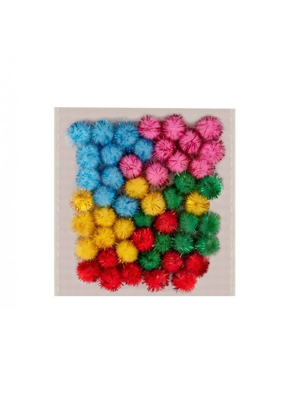 Декоративні помпони з люрексом для творчості Pom-poms-15, d-15 см, 20 шт Bambi (395908505)