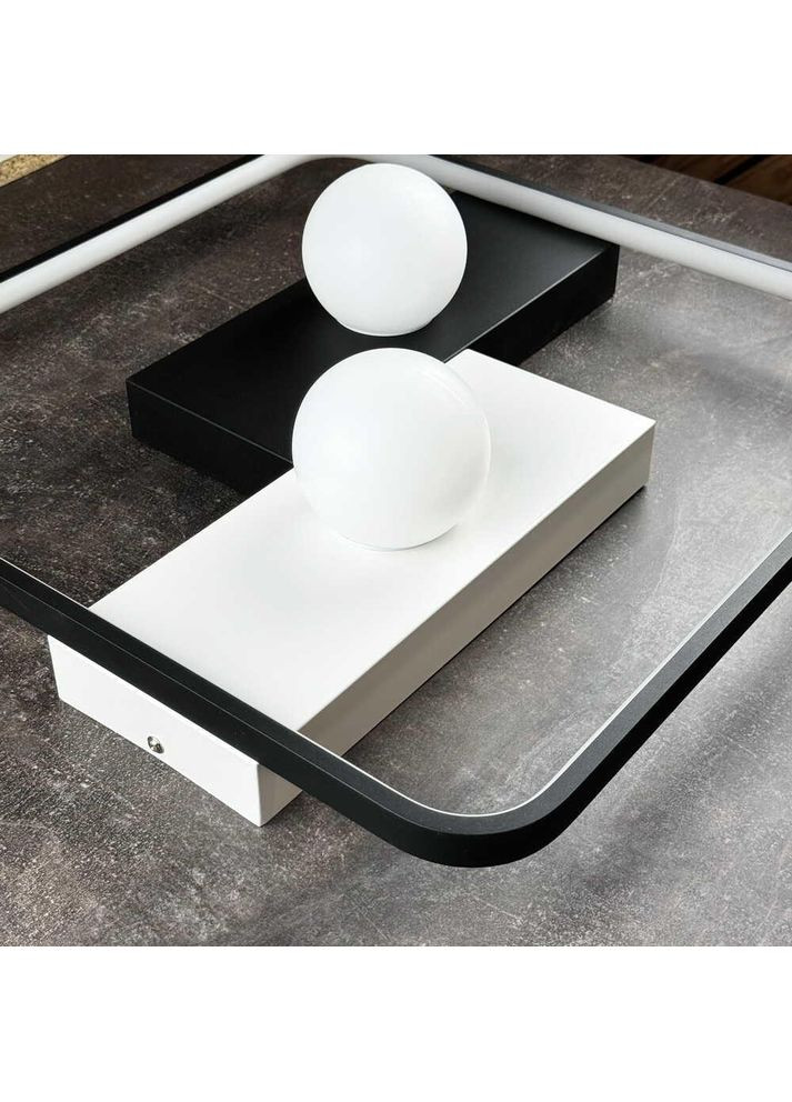 Светильник LED smart PICASSO-S+пульт 85W 3000-5000K IP20 квадрат бело-черный Violux (365651484)