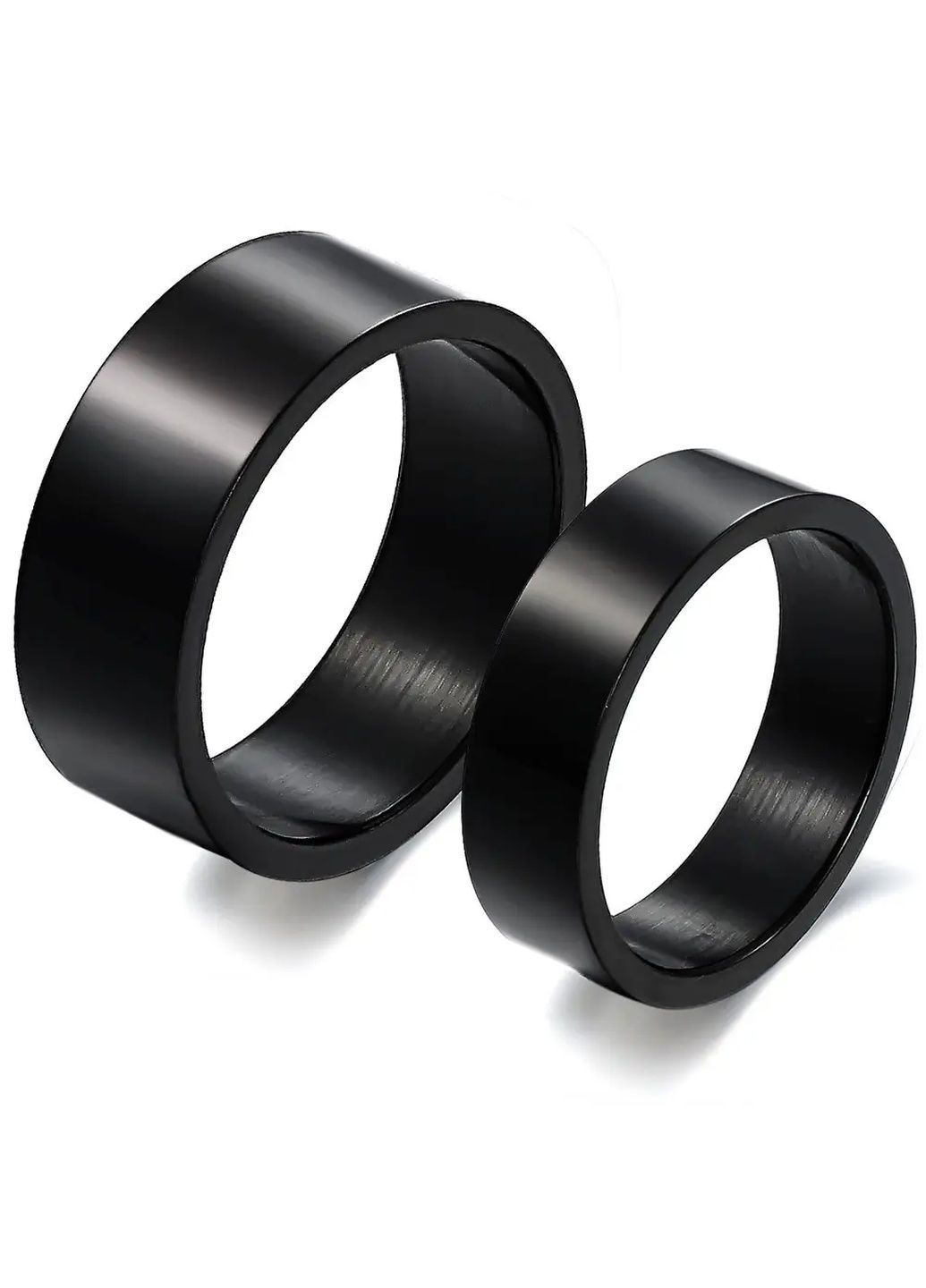 Парные кольца для влюбленных, черные кольца Всех размеров, медицинская сталь, парные обручальные кольца No Brand парні каблучки (290253012)