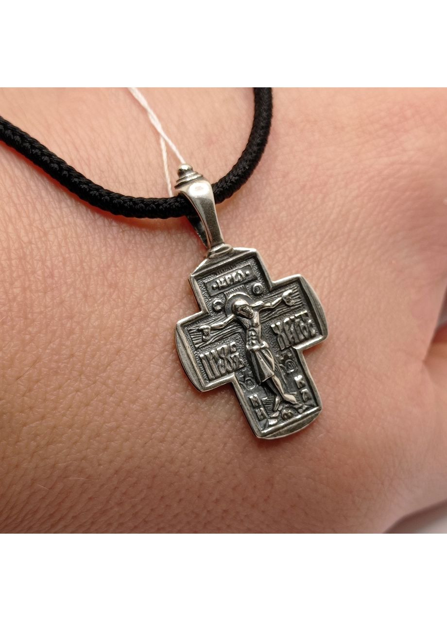 Крестик ангел хранитель серебро 925° 4,02г. личный оберег чернение (3547) Elis-s (365878321)