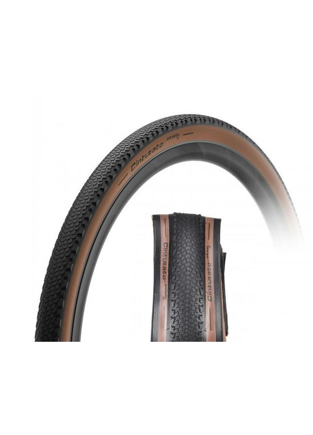 Покрышка 28" Cinturat GRAVEL Adventure 622-40, 60 tpi TLR черно-коричневая (02526) Pirelli (369783596)