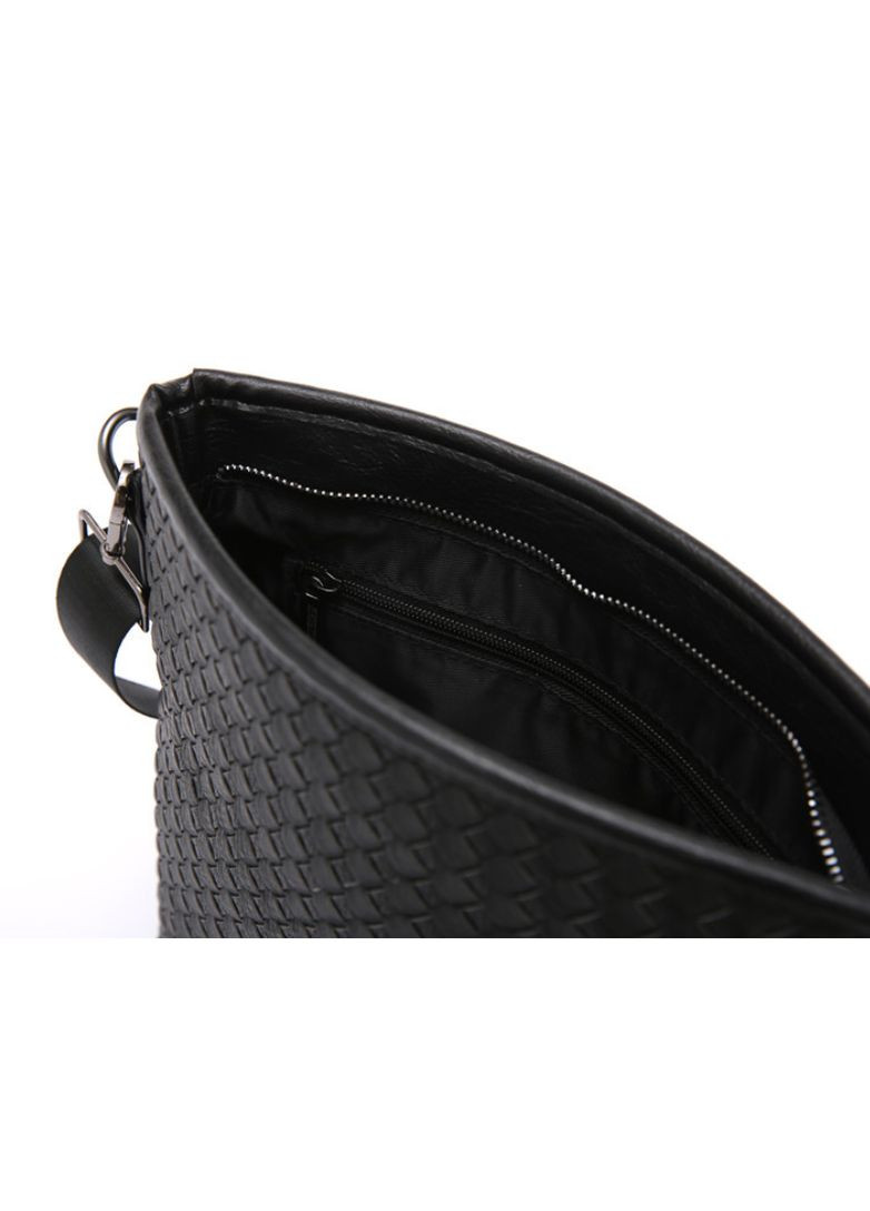 Мужская плетеная сумка планшетка большая черная экокожа Eton (336551754)