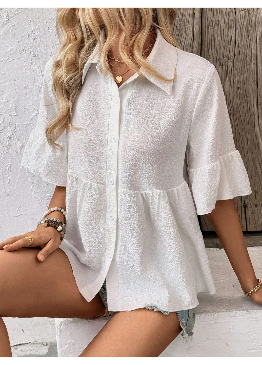 Белая блуза SHEIN