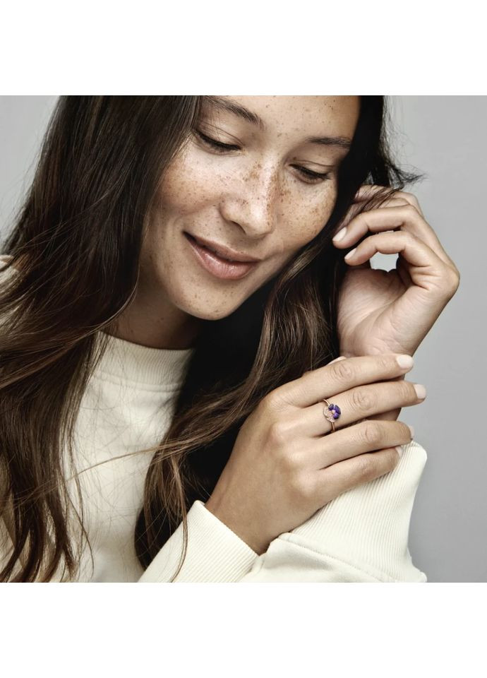 Кольцо Пандора "Пурпурная фиалка" 180764C01 Kabluchka (355346601)