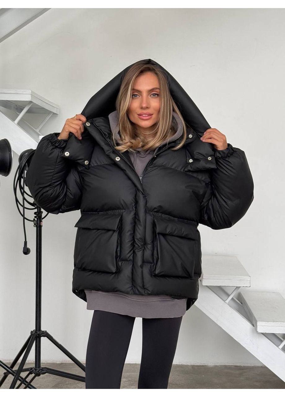 Чорний зимній Пуховик milirud