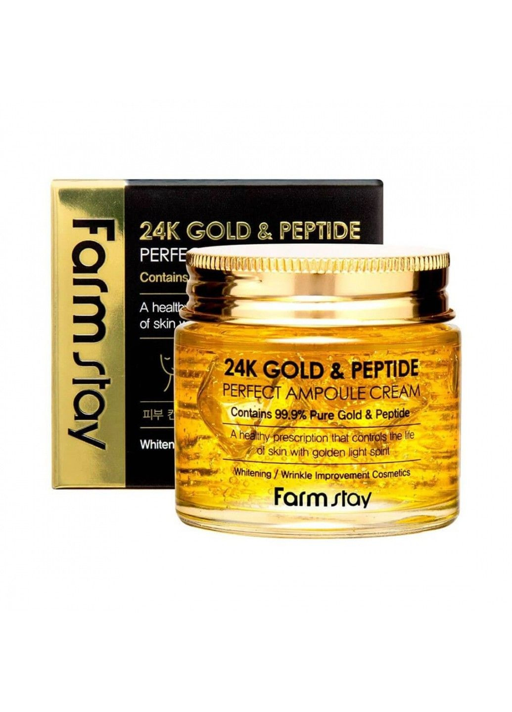 FarmStay Крем Антивіковий З Колоїдним Золотом І Пептидами 24K Gold Peptide Perfect Ampoule Cream 80ml — Крем, Південна Корея (298054154)