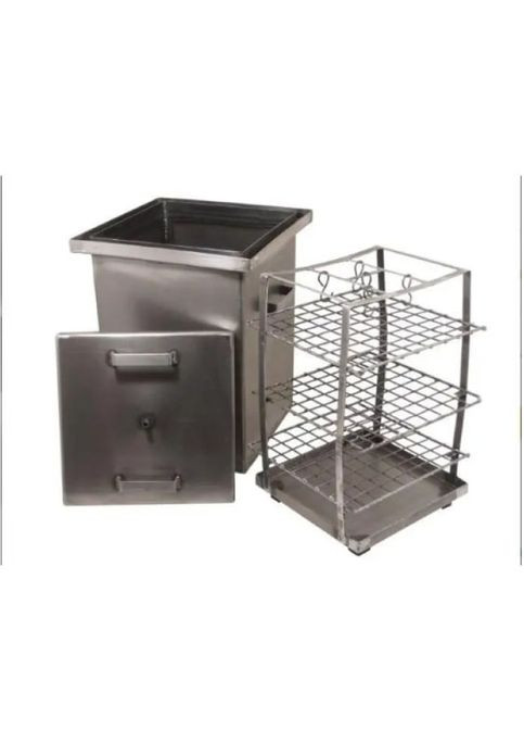 Коптильня вертикальна зі звичайного металу, 1,5 мм No Brand (314933424)