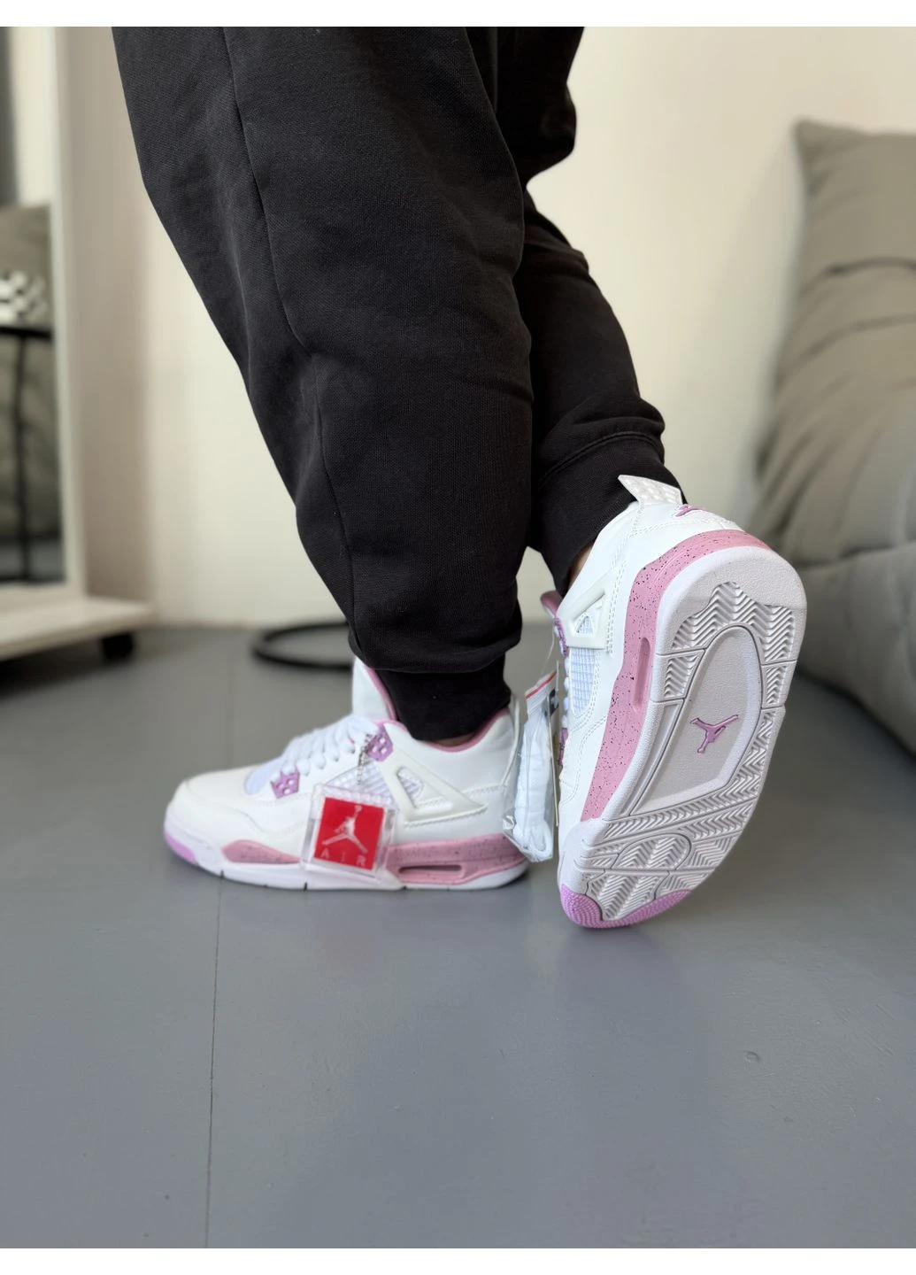 КРОСІВКИ ЖІНОЧІ NIKE 4 RETRO WHITE PIOREO НАЙК АІР РЕТРО БІЛІ No Brand білі демісезони (392027374)