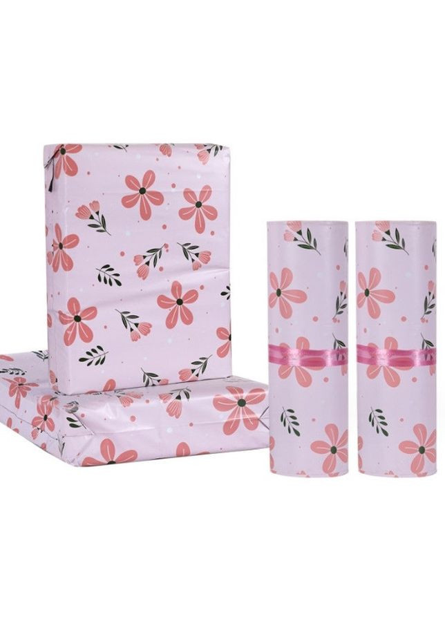 Кур'єрський пакет Beige flowers 245 х 310 + 40 клапан PTR No Brand (317769260)