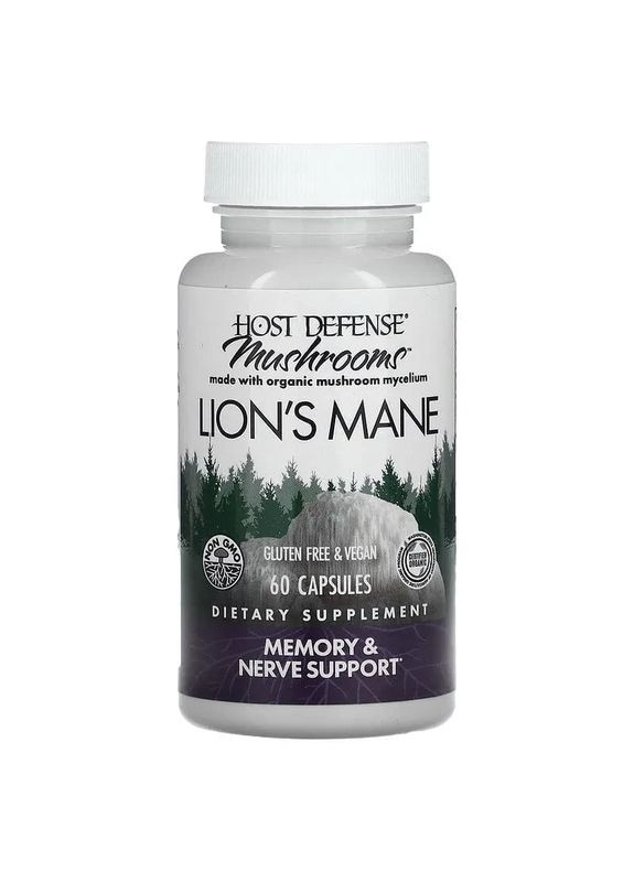 Їжовик гребінчастий (Lion's Mane) 60 капсул Fungi Perfecti (361115690)