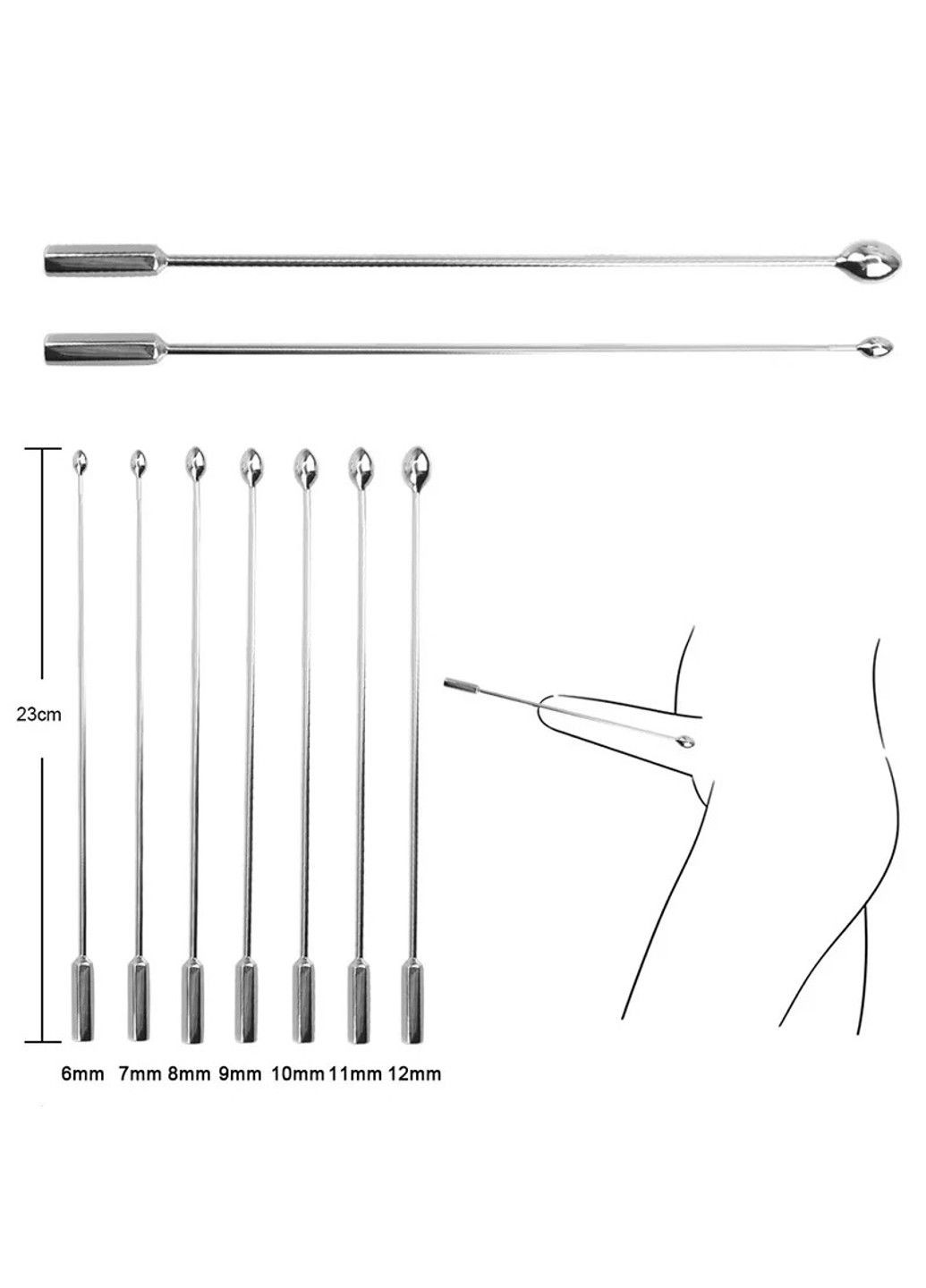Уретральний розширювач із нержавіючої сталі ø 8 mm We Love (298794689)