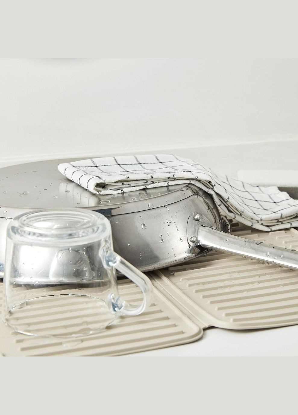 Килимок для сушіння посуду ІКЕА 51х42 см бежевий IKEA (353307175)