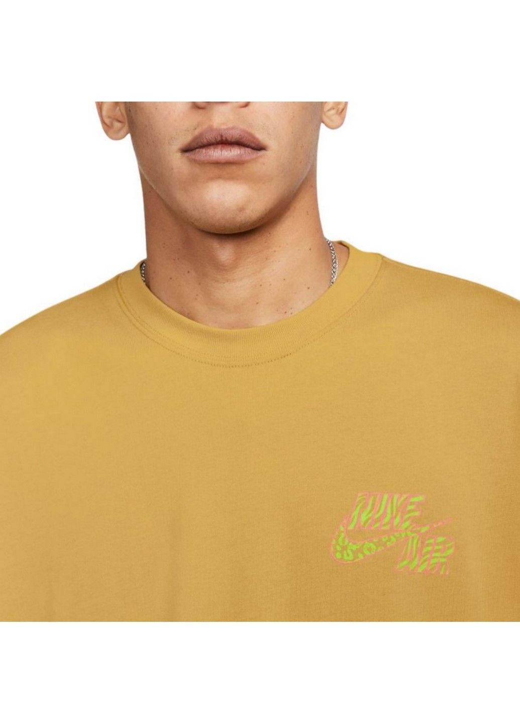 Желтая футболка m nsw tee os brandriffs lbr fb9817-725 Nike